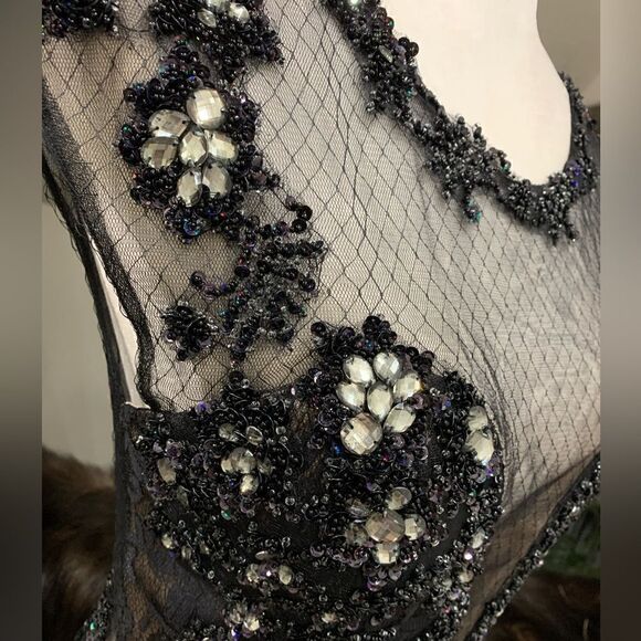 Custom Elegant and Sexy Floral Lace With Beads & Sequins Mermaid Gown - Picture 15 of 16